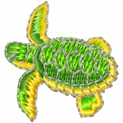 Turtle Embroidery Design 11 Turtle Embroidery Design 11